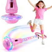 YYchan Dance Wheel - Swing wiel met licht - geïntegreerde teller - telt rotaties tijdens het bewegen - Roze