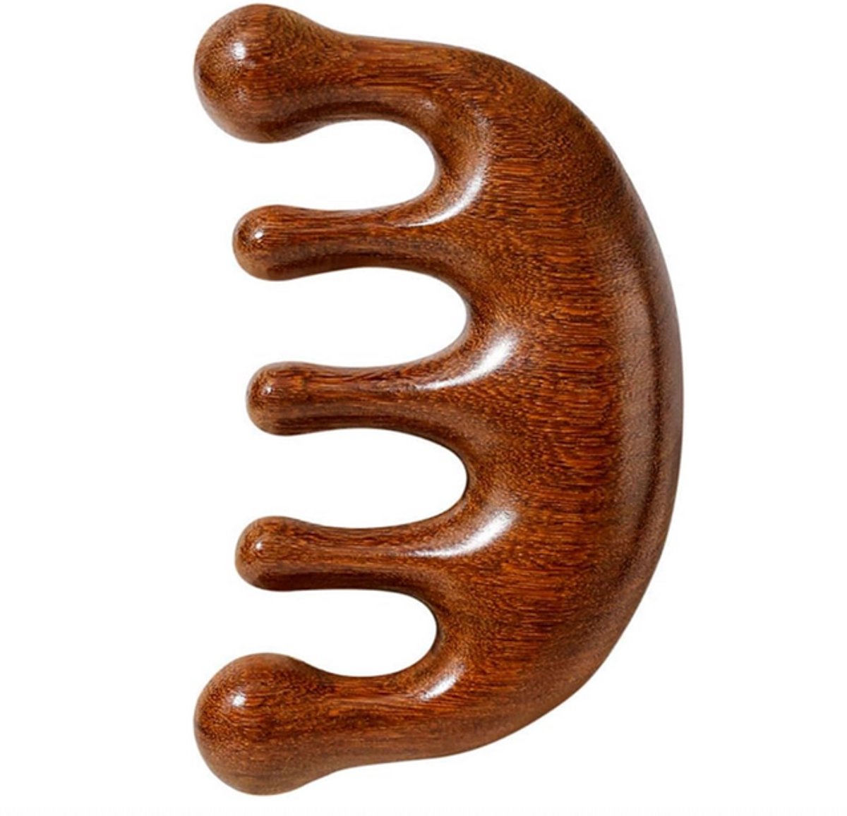 houten kam - haarborstel - haarborstel rond - Massagekam - Kam met brede tanden - hout - bruin