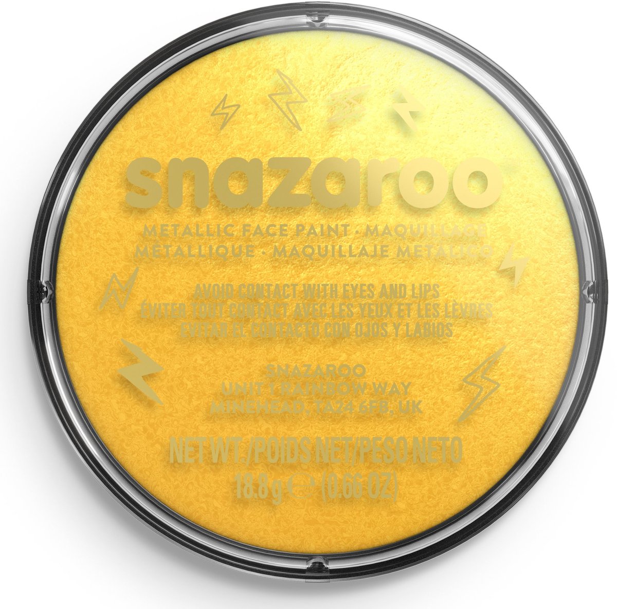 Snazaroo 1118777 - MetallicGold - 18ml Aqua Schmink & Kinderschmink voor Kinderen en Volwassenen
