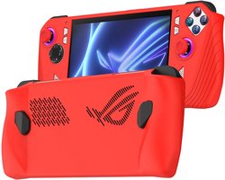 LICHIFIT Siliconen Beschermhoes Set voor ASUS ROG Ally – Achtercover met Joystick Caps en Knopbeschermers