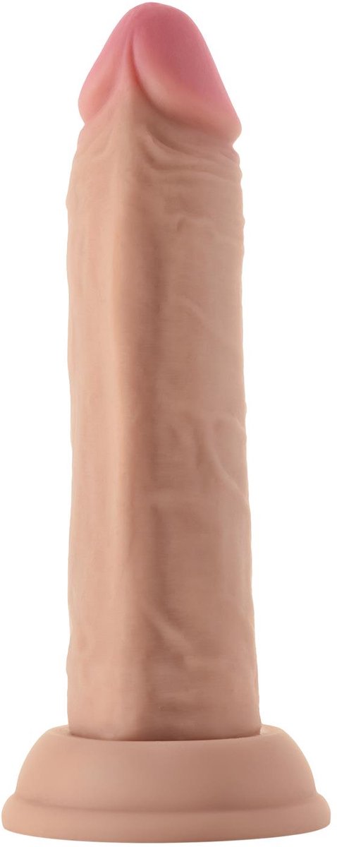 Shaft Dildo - beige - 16,5 cm - Zuignap - Dubbele Stimulatie