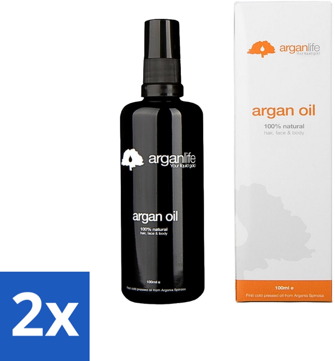 2 x Arganlife - Arganolie - Leave-In Conditioner - Hydrateert & Verzorgt - 100 ml - Arganolie - Haarvoeding - Leave-in Conditioner - Haarherstel - Haarverzorging