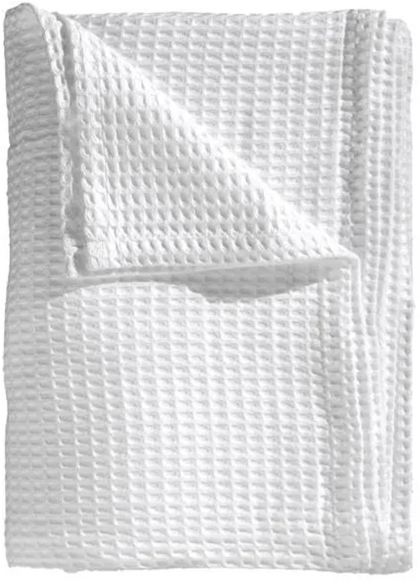 Cottonbaby Wiegdeken wafel gevoerd - wit