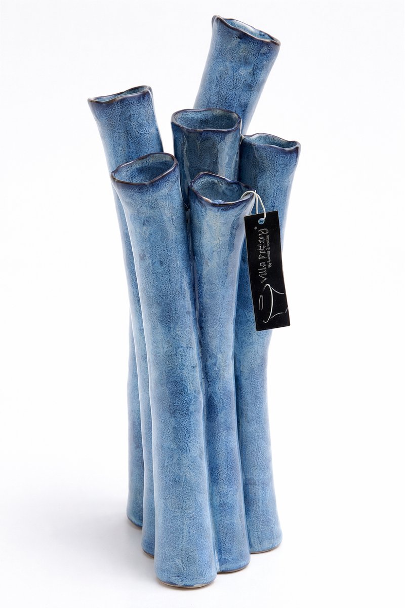 Villa Pottery Vaas - Villa Pottery - Decoratie - Woondecoratie - porselein - waterdicht - Juul 1_4 Blue Blauw