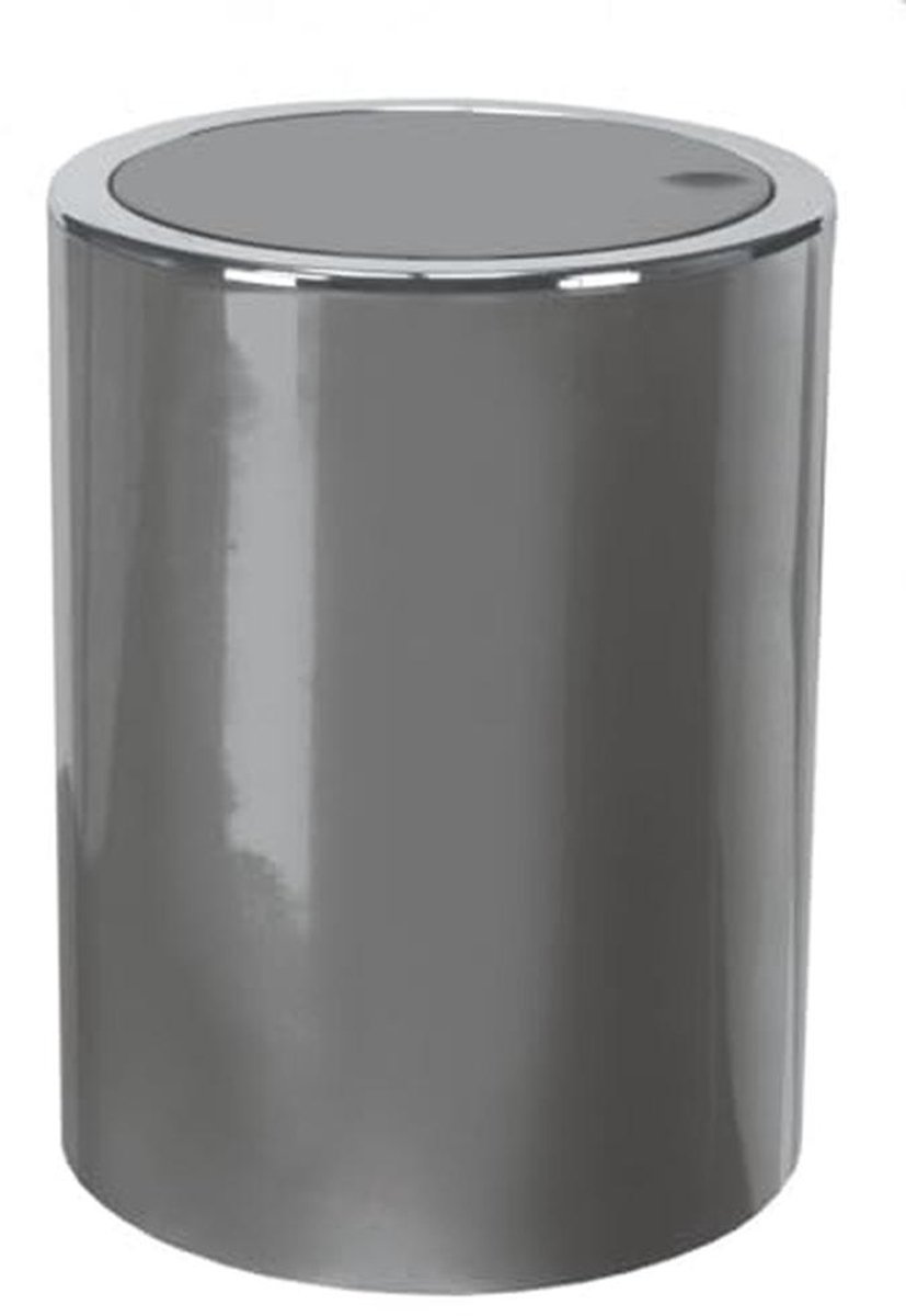Cosmetica-emmer Platina 5 liter - Grijs Badaccessoire met Klapdeksel