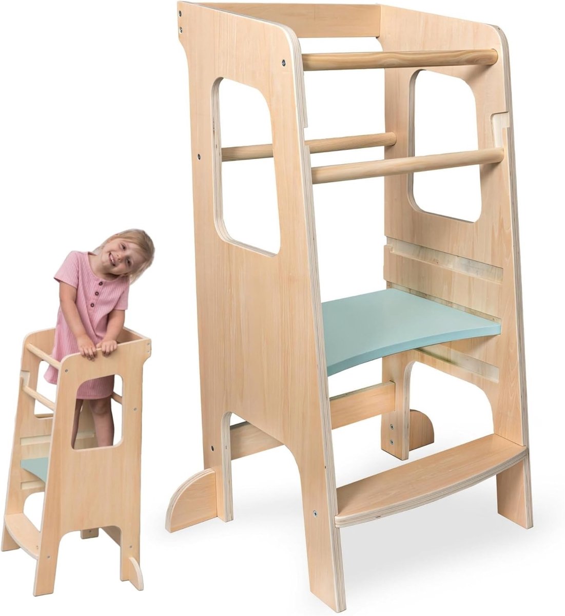 Dastium Kids - Leertoren - Keukenhulp - Keukentoren - Learning Tower - Leertoren Verstelbaar - Verstelbare Leertoren - Naturel