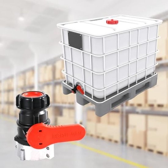 IBC Watertankadapter met afsluitkraan - Voor IBC Containers en ...