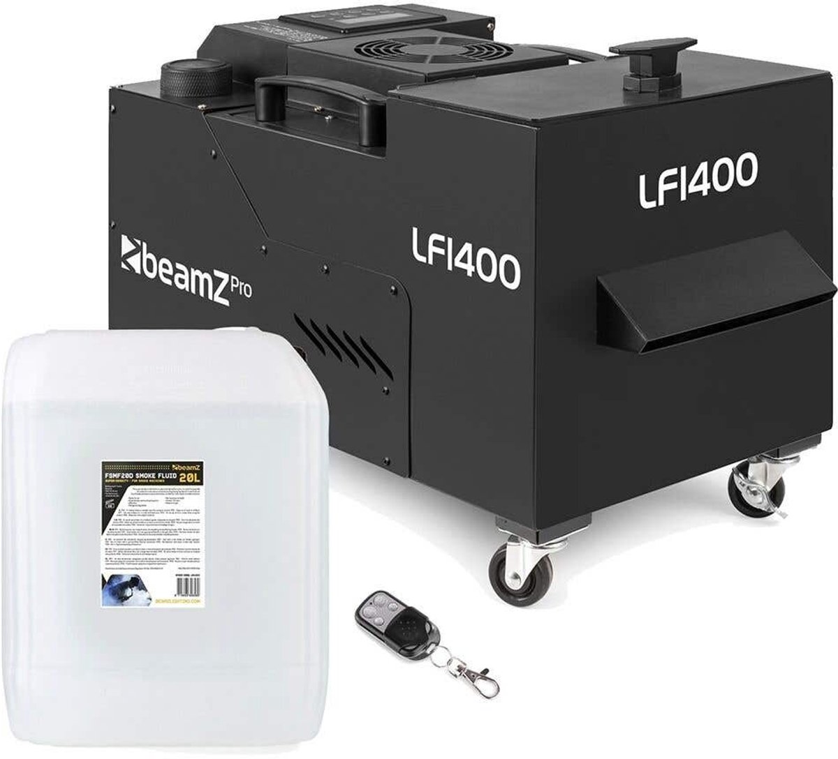 BeamZ Professional LF1400 low fogger set met 20 liter vloeistof - Ultrasoon - 1400W
