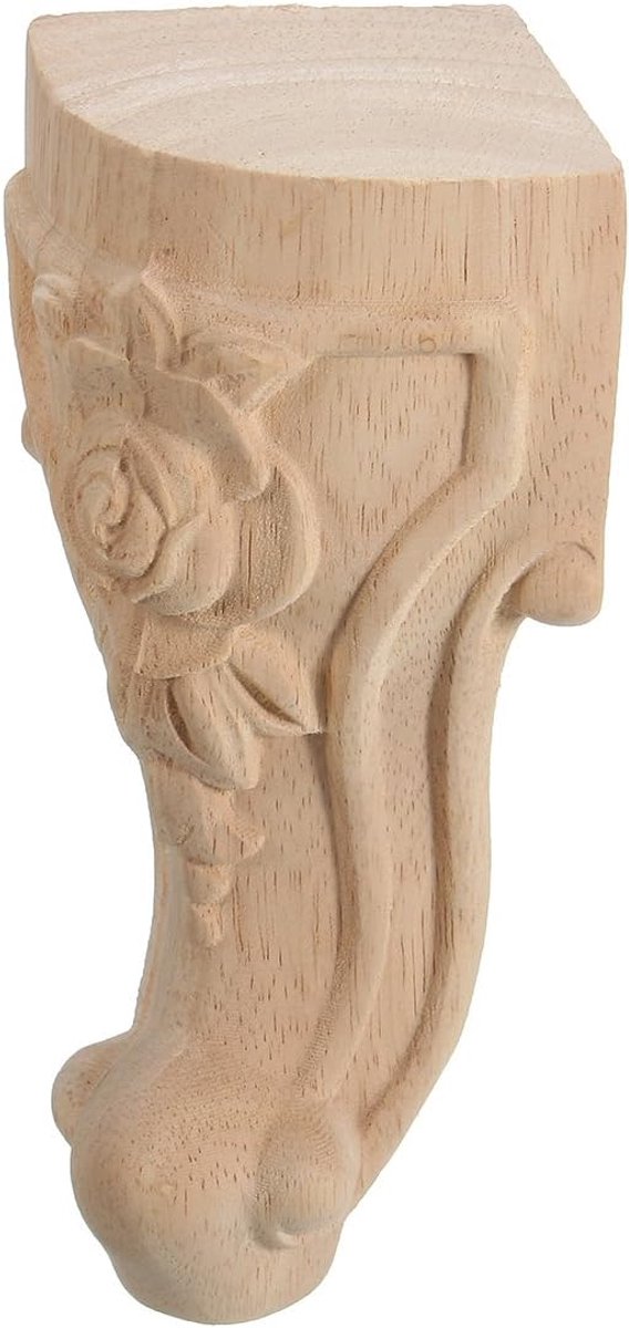Set van 4 houten poten, geschikt voor bank, tafel, kast en bed, 15 x 6 cm