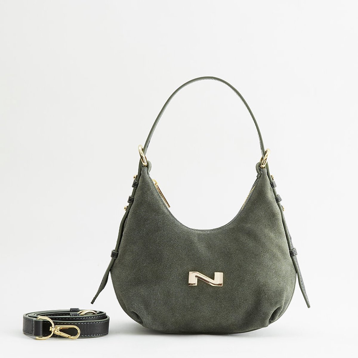Nathan Baume Sam N261-31-04 Schoudertas Suede Bamboo