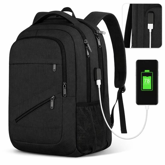 ZoeZo Design - Sac à dos Sacoche pour ordinateur portable 18 pouces - Sacoche informatique avec port de charge USB - Étanche - 50L - Sac à dos pour femmes et hommes
