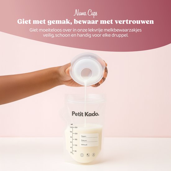 Numa Cups Lekschalen Moedermelk - Onzichtbaar in BH, Lekvrij & Comfortabel - BPA-vrij Siliconen - 2 stuks - Petit Kado van Merkloos — afbeelding 4