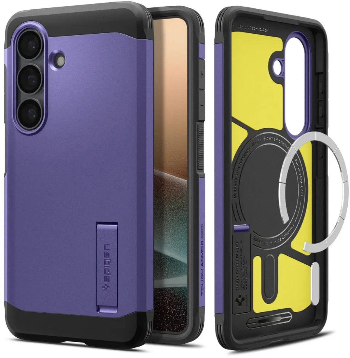 Spigen Tough Armor (Magfit) mobiele telefoon behuizingen 17 cm (6.7") Hoes Violet