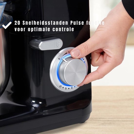 REN® Mixer met mengkom - Mixer - Mixer met mengkom keukenmachine - Zwart - ‎37cm x 24cm x 32cm; 4.4 kg van Merkloos — afbeelding 2