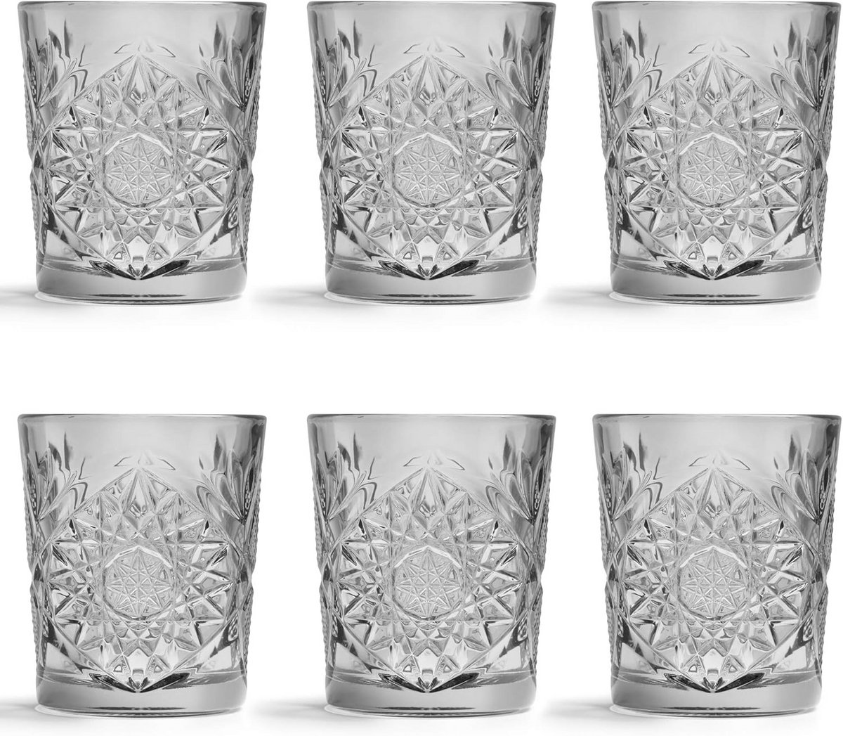 Libbey Hobstar Drinkglas 35,5 cl (Set van 6) - Vintage Tumbler Glazen - Vaatwasmachinebestendig