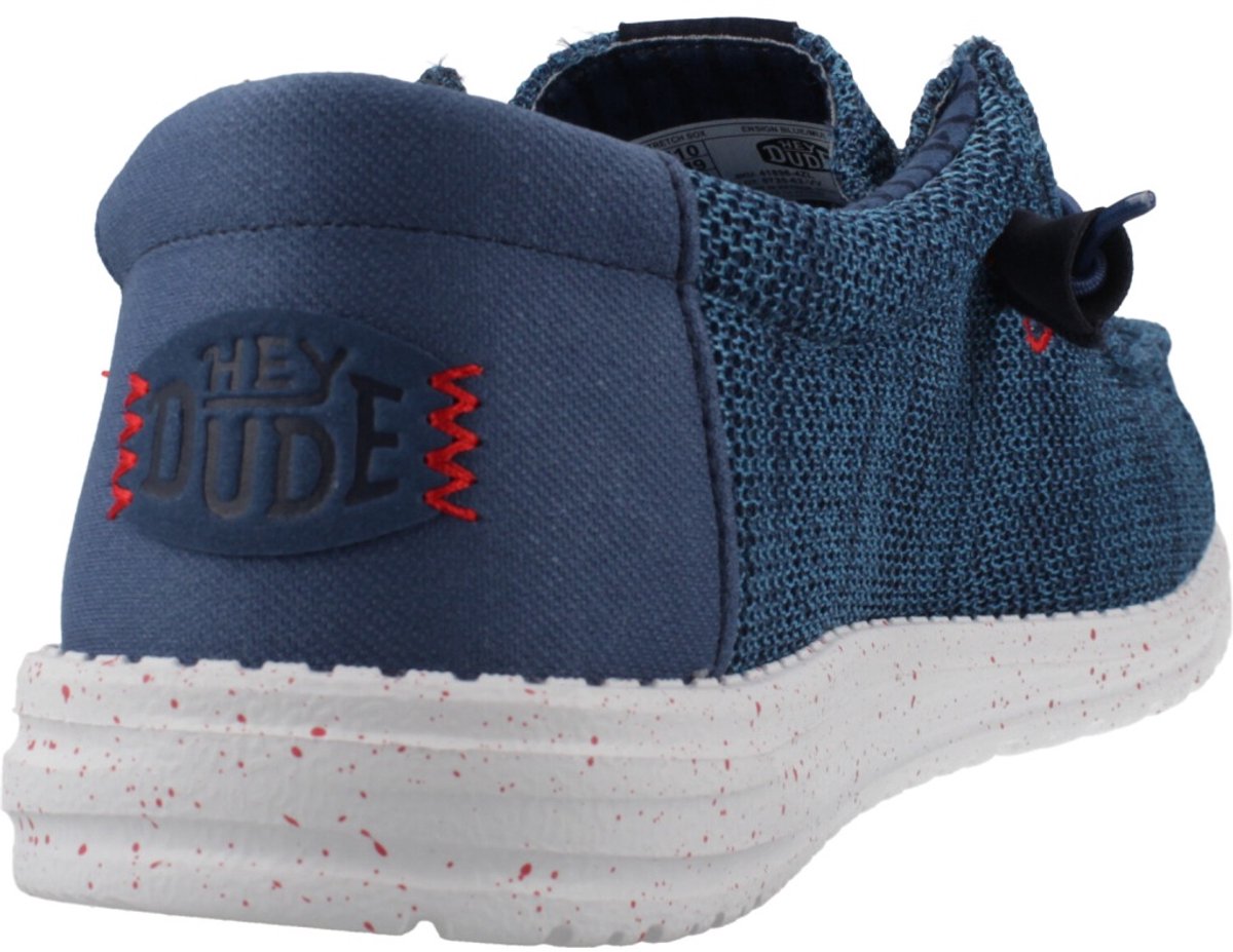 HEYDUDE - Wally Stretch Sox Heren Instappers Ensign Blue/Multi - Maat 45