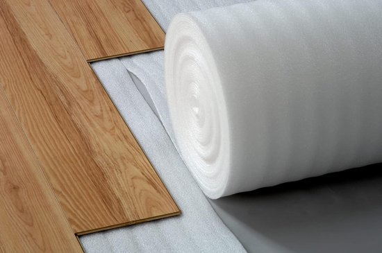 2mm Schuim Onderlaag voor Laminaat, Hout en Vinyl Vloeren - Comfort & Geluidsisolatie incl. Waterdicht