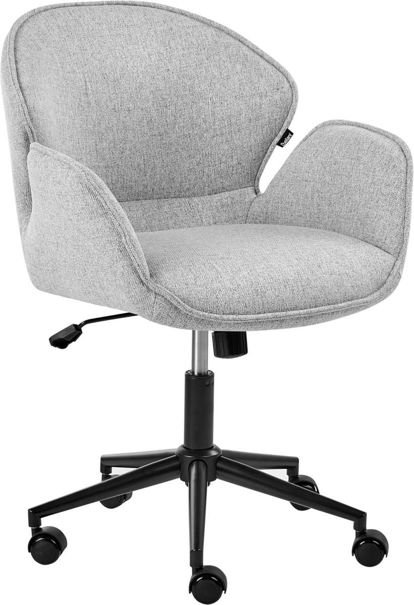 BELMAR - Bureaustoel - Grijs - Polyester
