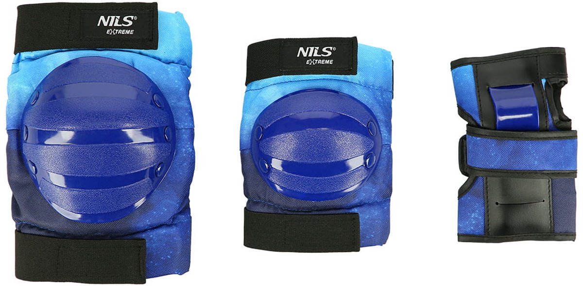Nils Extreme H734 - Kniebeschermers Set - Pols, Elleboog en Knie - Maat M - Blauw