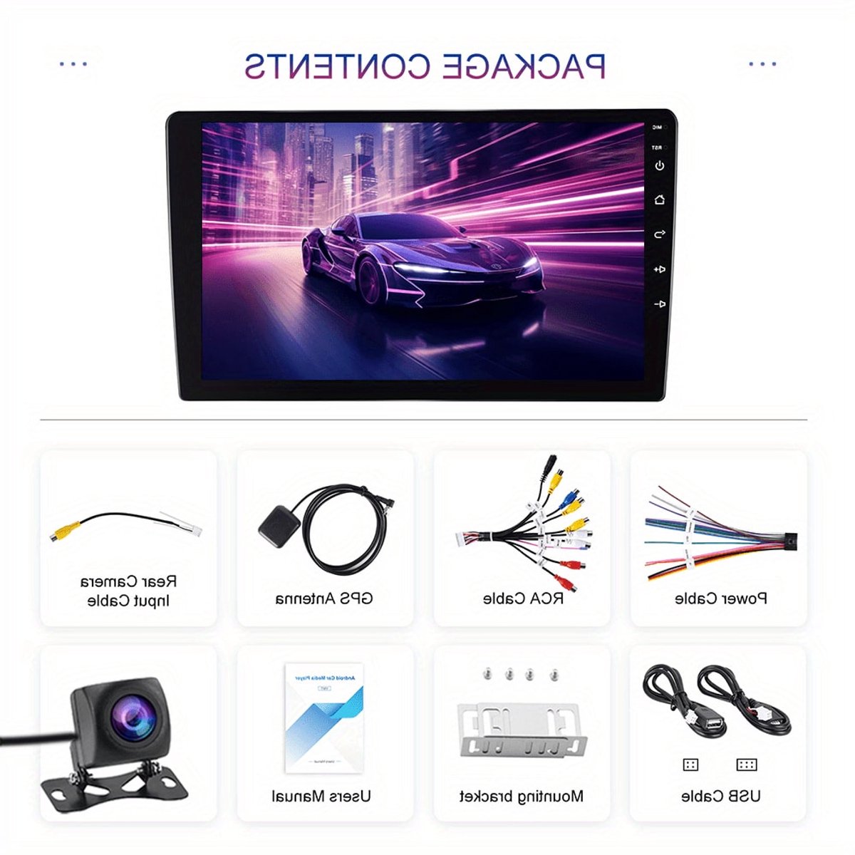 Android 15 Car Radio – Autoradio – Multimedia Systeem – Navigatie – Touchscreen – Met AHD Achteruitrijcamera – 10,1 Inch HD Display – Draadloze CarPlay & Android Auto