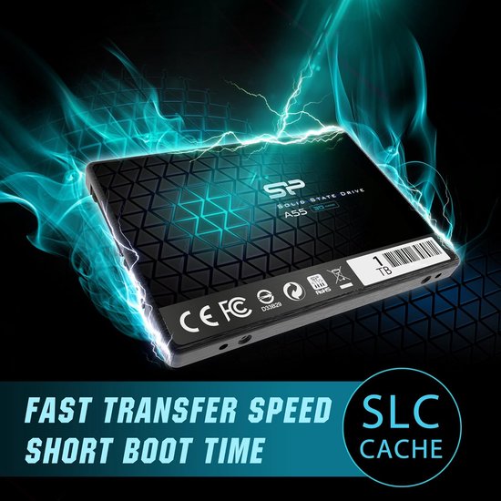 Interne SSD - Opslagstation - Snelle Gegevens - SLC Cache Technologie - 1 TB - Zilver — afbeelding 2