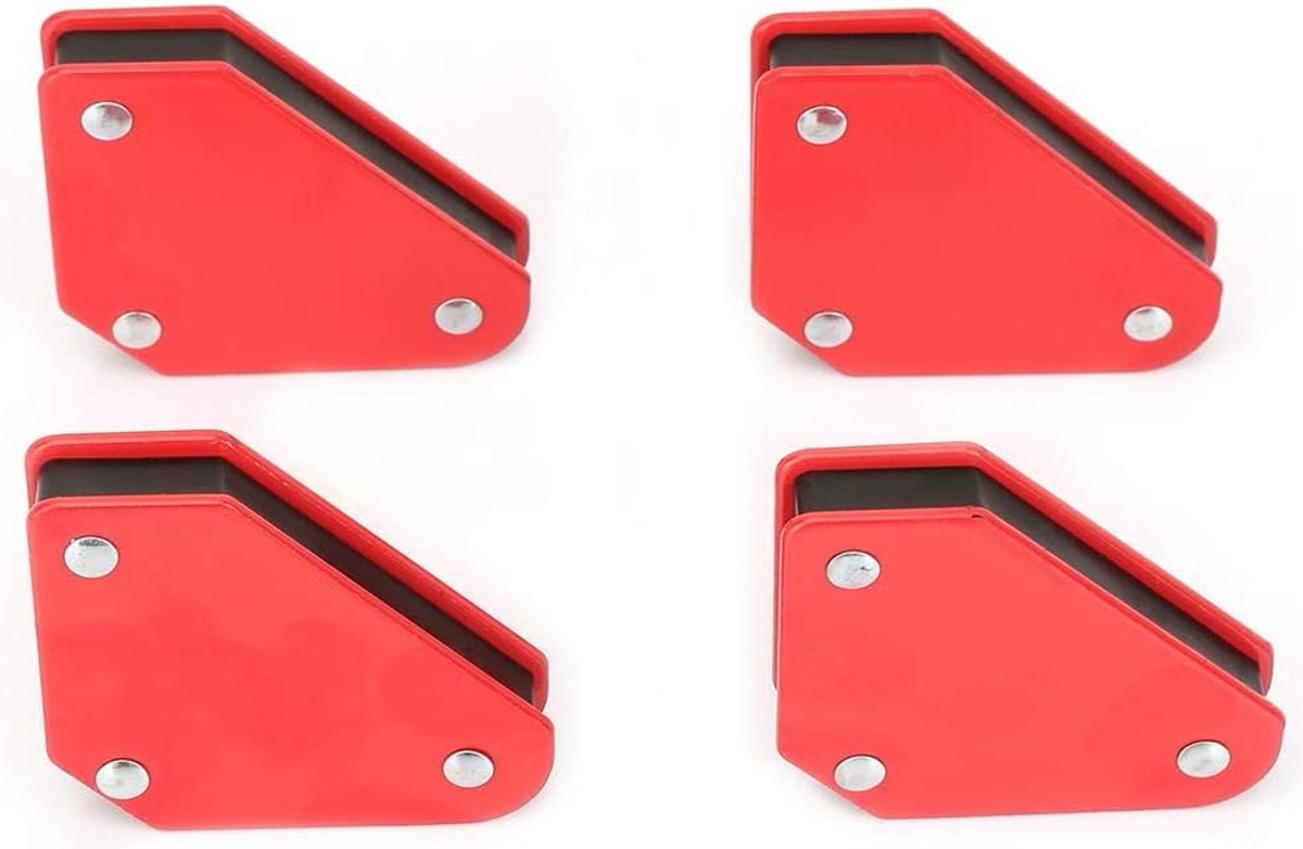 Set van 4 Magnetische Hoekhouders voor Lassen en Montage (45, 90, 135 Graden)