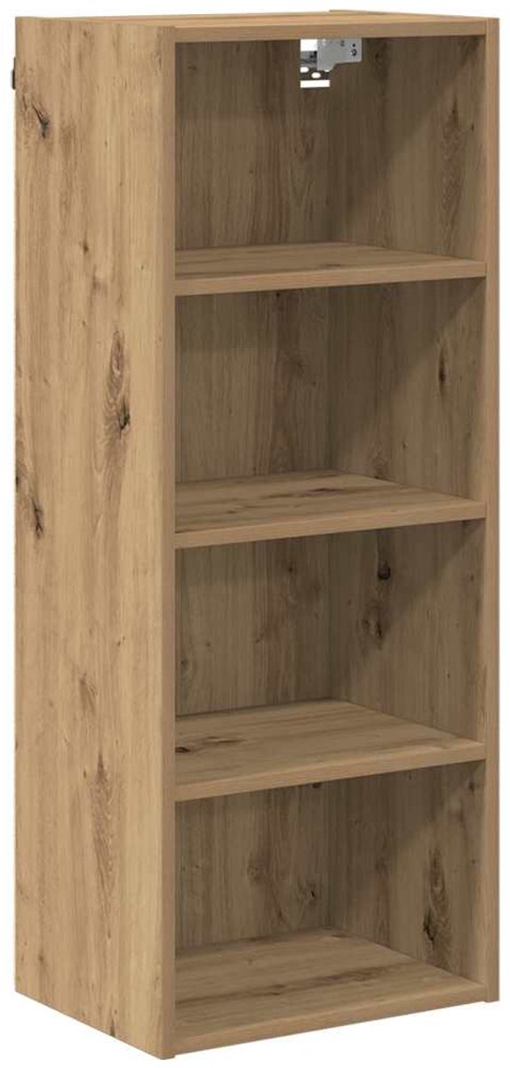 vidaXL Hangkast - Artisanaal - eiken - 40 - x - 29,5 - x - 100 - cm - Bewerkt - hout Artisanaal eiken