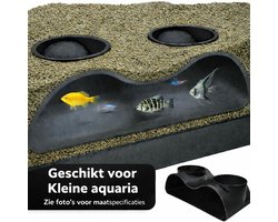 T3D Nano Aquarium Grot - Aquarium Decoratie Grot met Twee Ingangen - Zwart - Veilig voor Vissen en Garnalen - In Nederland geproduceerd