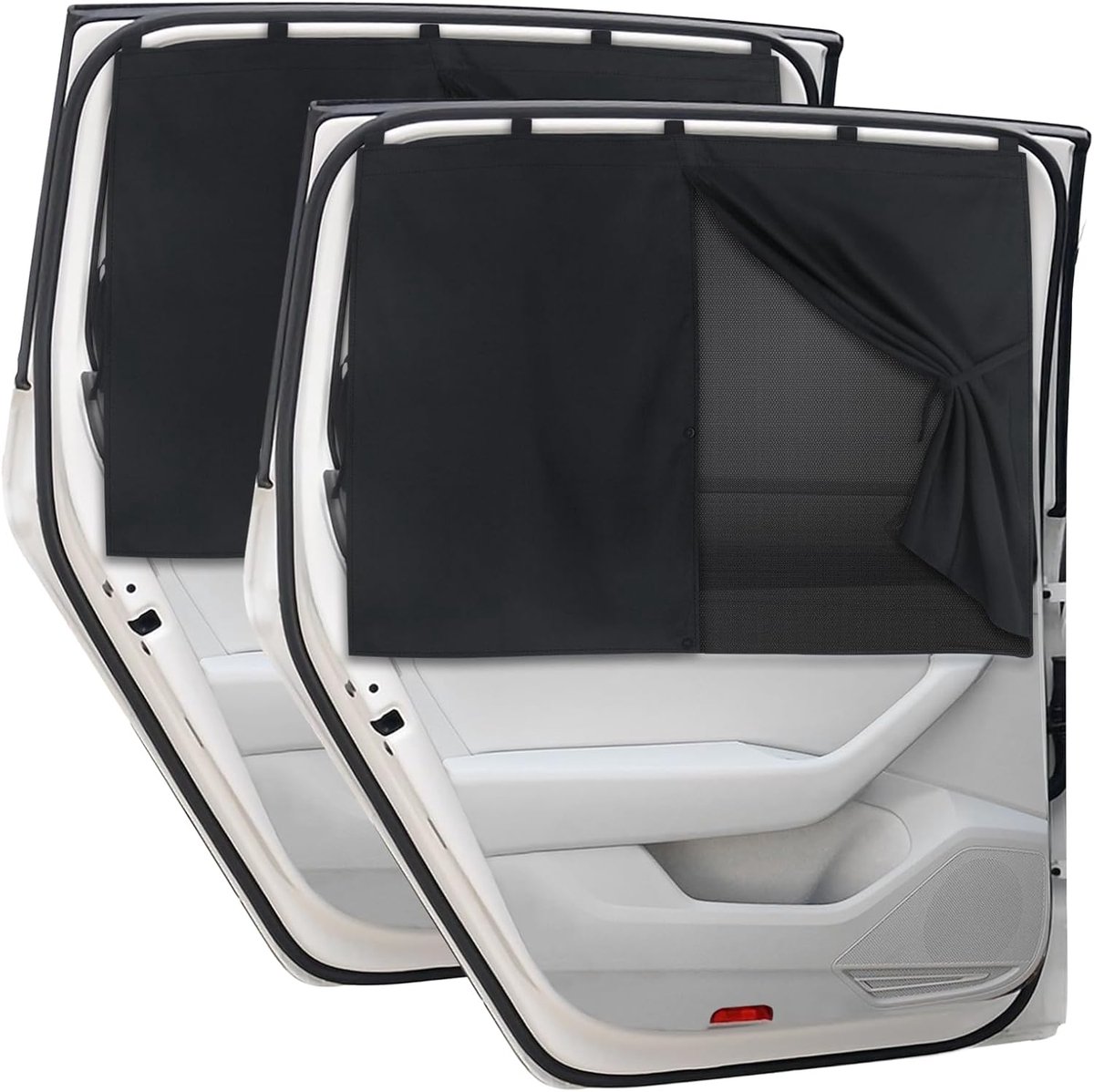 Zonwering - 2 stuks Zonnescherm Auto - Magnetische Dubbele Auto Zonwering - Zijraam Bescherming - Privacy & Zonbescherming - Full/Half Optie - Bescherm Baby & Kinderen