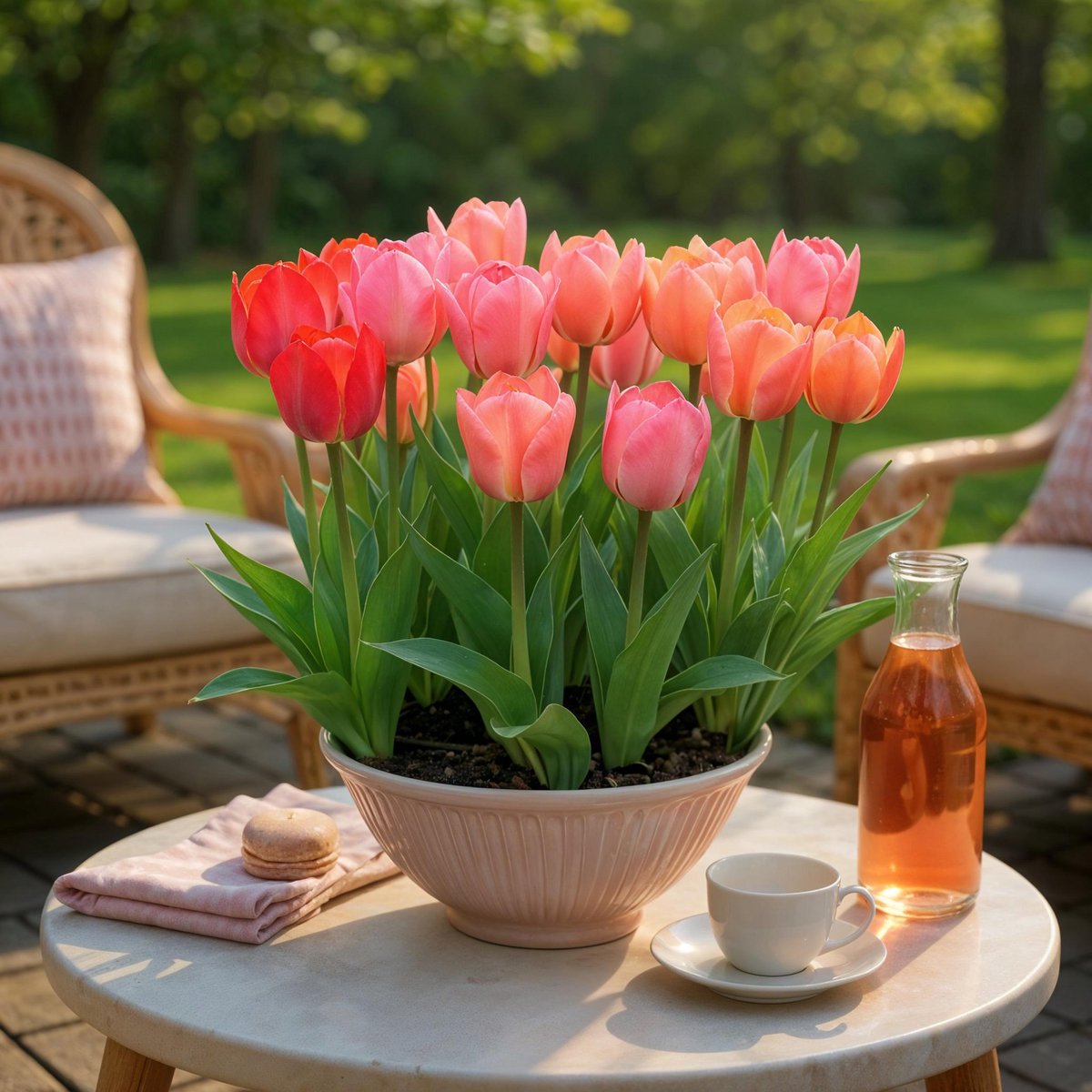 Green boutiQ - 40x Tulipa Pink - Red - Tulp - Roze en Rood - Voorjaarsbloeier - Bolmaat 10/12