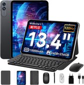 Exictpower T60 Pro - Tablet - 13.4 Inch FHD - 24GB RAM - 256GB ROM - 10000mAh - Android 16 - Grijs