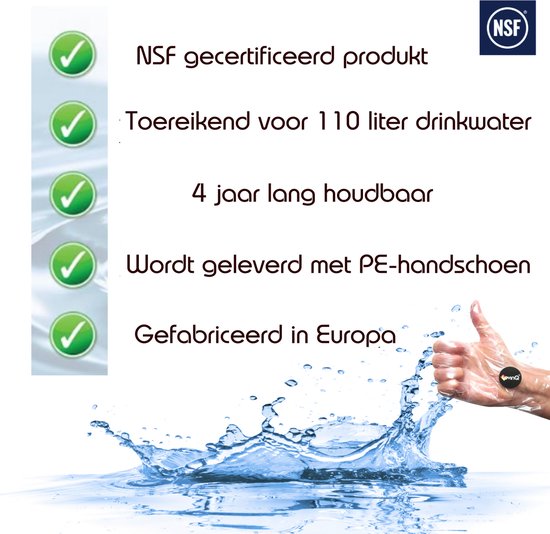 Oasis Travel Waterbehandeling voor bereiding van drinkwater (110 tabletten - 1 liter per tablet) Waterdesinfectie en drinkwaterbehandeling - voor wandelen en kamperen, noodpakket, reisapotheek, overlevingspakket, preppers. van Merkloos — afbeelding 3