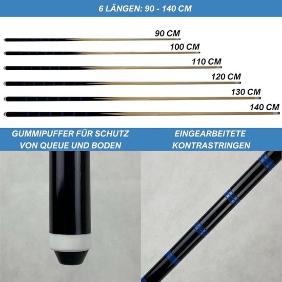 Biljartkeu ECO Eendelig 90-140 cm 12 mm Schroefpunt Hout Robuust — afbeelding 3