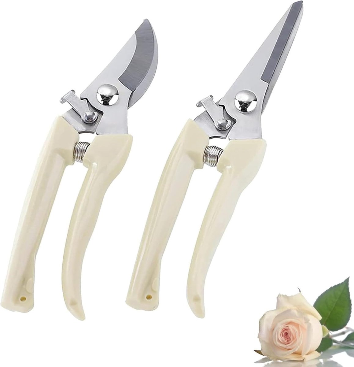 Snoeischaren - Snoeischaar - Set Van 2 Bloemenscharen -Roestvrijstalen Handsnoeischaar Voor Bloemschikken - Geschikt Voor Bloemen - Takken En Bladeren