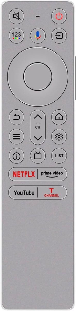 Afstandsbediening - Voice Remote - TV Bediening - Directe Werking - 15x7x0.8 cm - Zwart