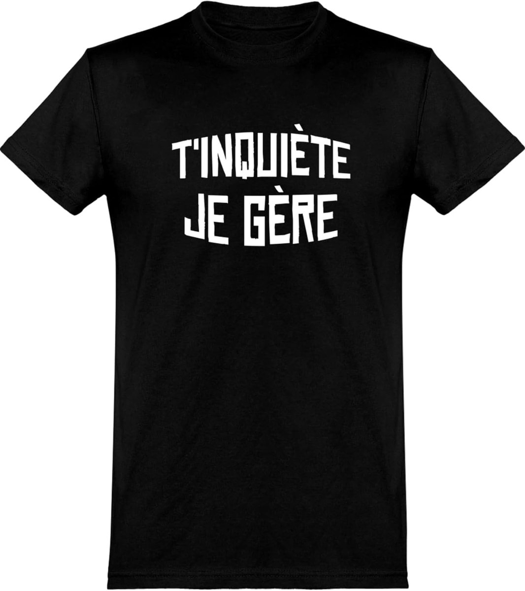 Heren T-shirt - Grappig Shirt - Verjaardagscadeau - Gedrukt in Frankrijk - Maat L - Zwart