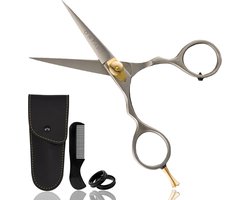 ONTAKI Premium Japanse Stalen Baard- & Snorren Schaar (5.5) Zilver