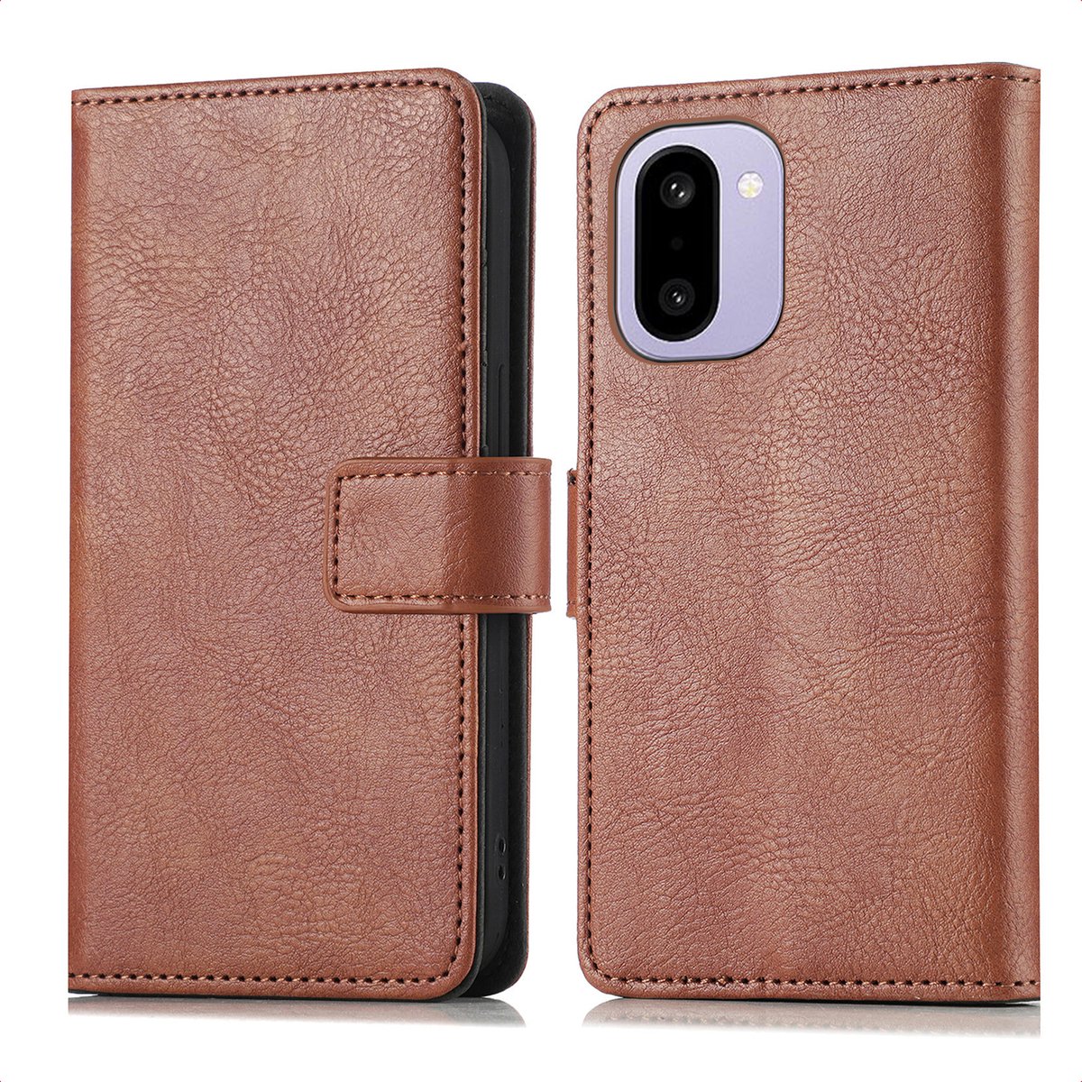 imoshion Hoesje - Geschikt voor OnePlus 15R - Luxe Bookcase - Bruin
