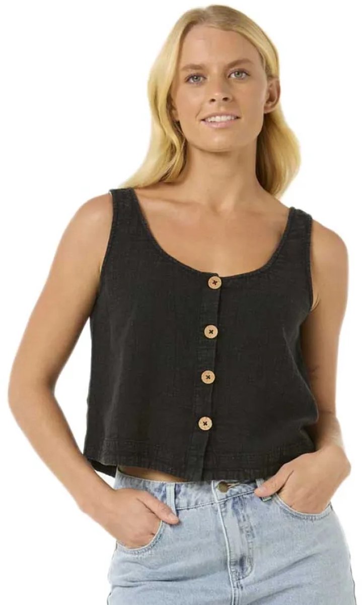 Rip Curl Classic Surf Tank II Washed Zwart