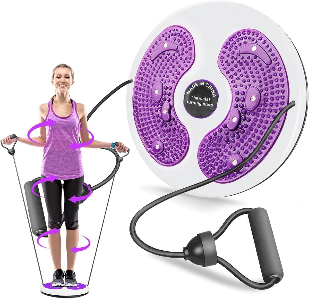 Taille Verdraaischijf met Handvatten voor Fitness en Figuurcorrectie