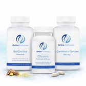 Vetverbranding Pakket – Berberine Rebersa®, L-Carnitine L-Tartraat & Chroom – Metabolisme & Energie – Vegan