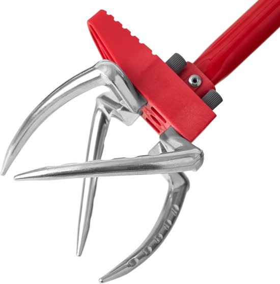 3-in-1 Tuingereedschap: Grondwoeler, Cultivator en Onkruidsteker met Zwarte Grip van Merkloos	 — afbeelding 2