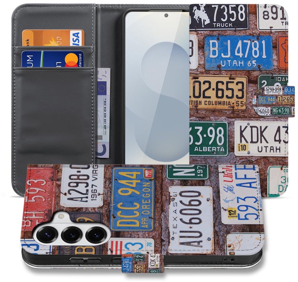 Samsung Galaxy S26 Book Case Kentekenplaten