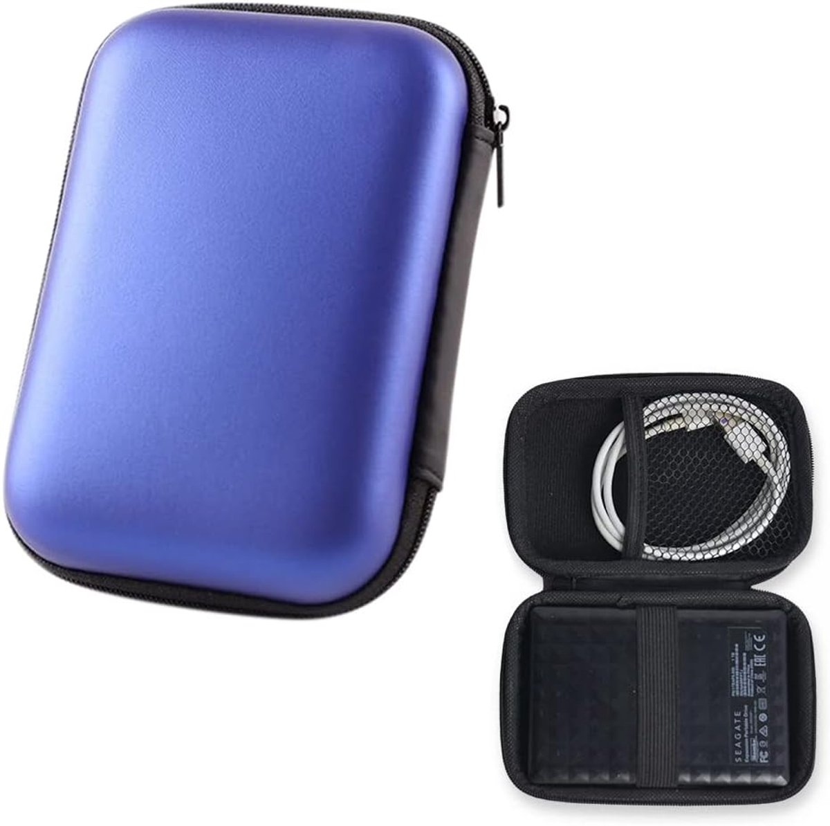 Beschermhoes voor 2,5 inch externe harde schijf en SSD - schokbestendig - draagbaar - blauw