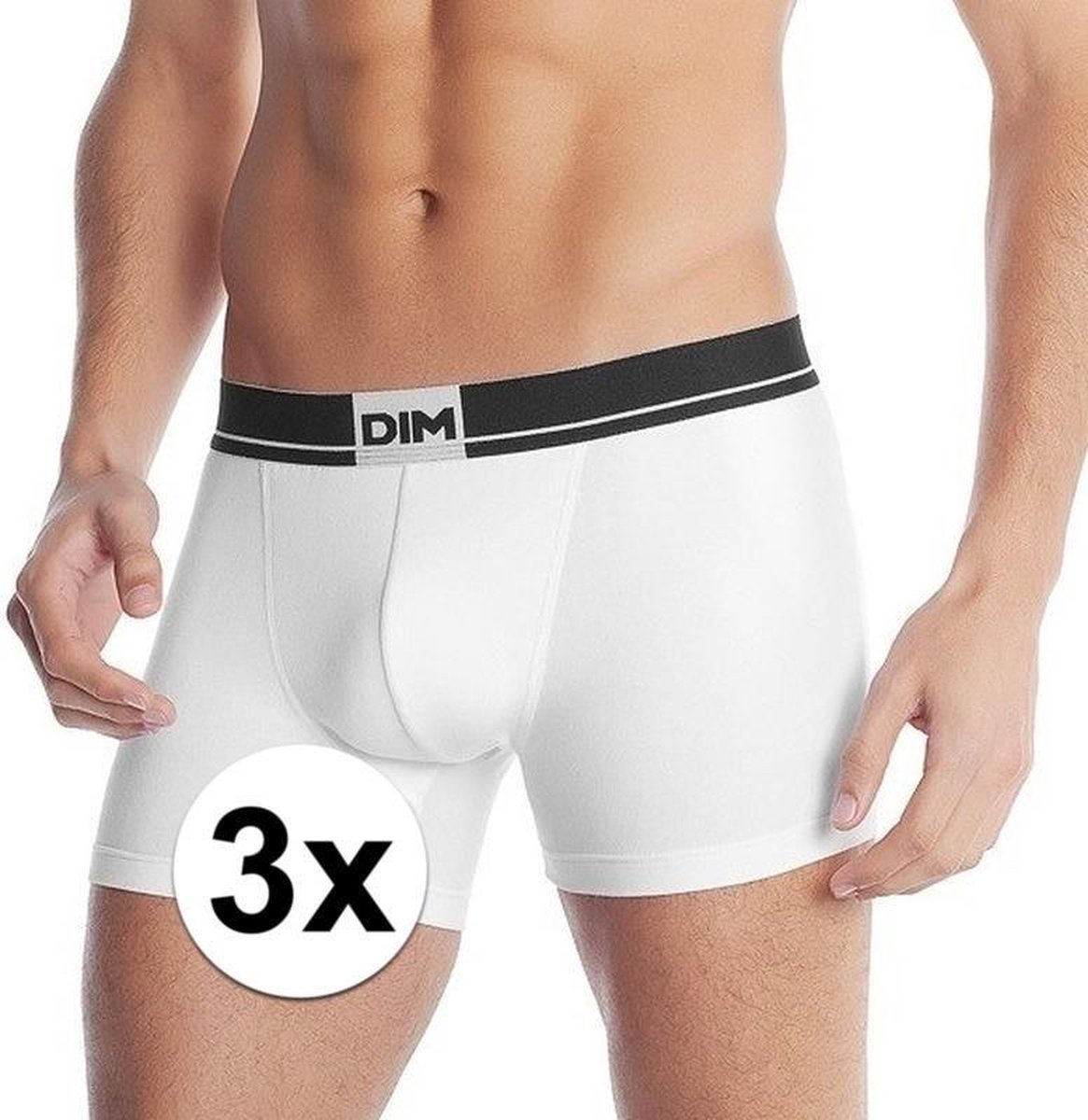 3x Super Dim heren short boxershorts wit maat L - Heren ondergoed -... |  bol.com