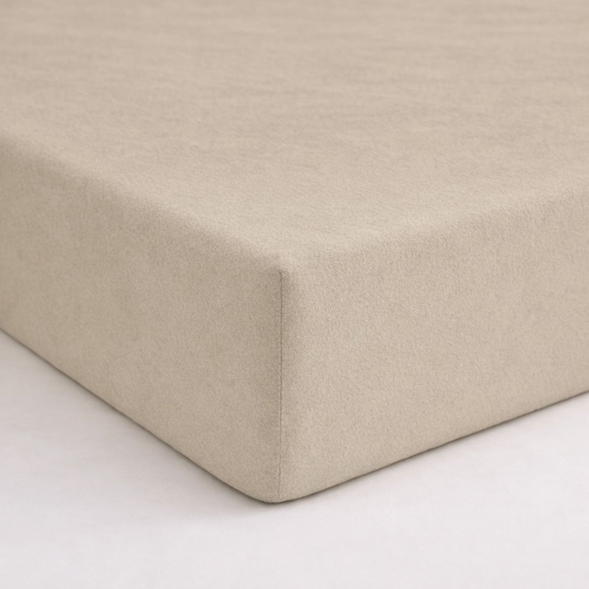 Sleeps Dubbel Jersey Hoeslaken Katoen Zand - 200 x 220 cm - Heerlijk Zacht - Strijkvrij - Stretch - Dubbel Dikke Kwaliteit