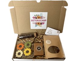 Beterschap brievenbusbox met koffie en chocolade