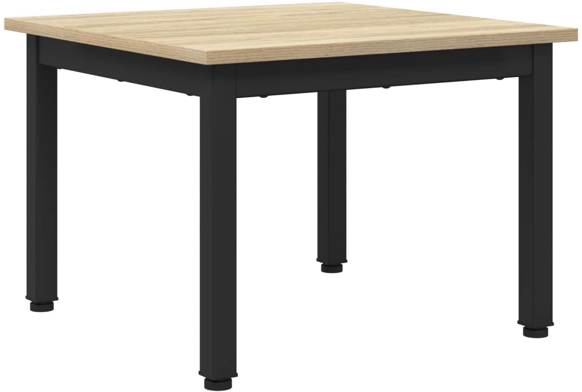 vidaXL Salontafel - Sonoma - Eiken - 50 - x - 50 - x - 36 - cm - Bewerkt - hout