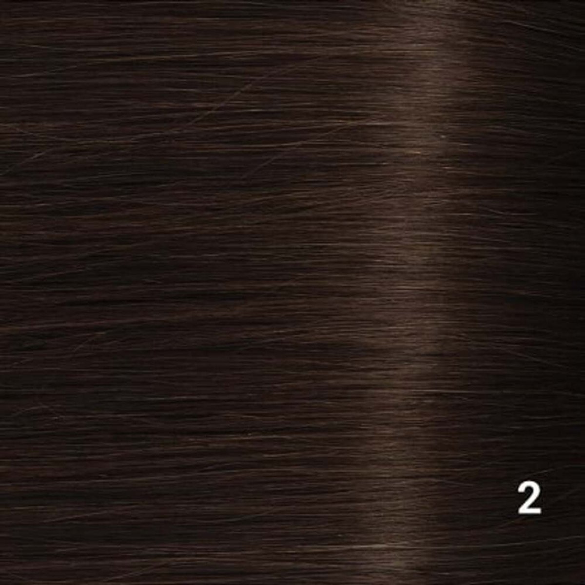 LUXHAIR LABEL BY LOTT. Premium Weft Hair Extensions – 20” / 50 cm – 110g – Dark Brown (#2) | 100 % Real Remy Human Hair Extensions Voor Volume & Lengte