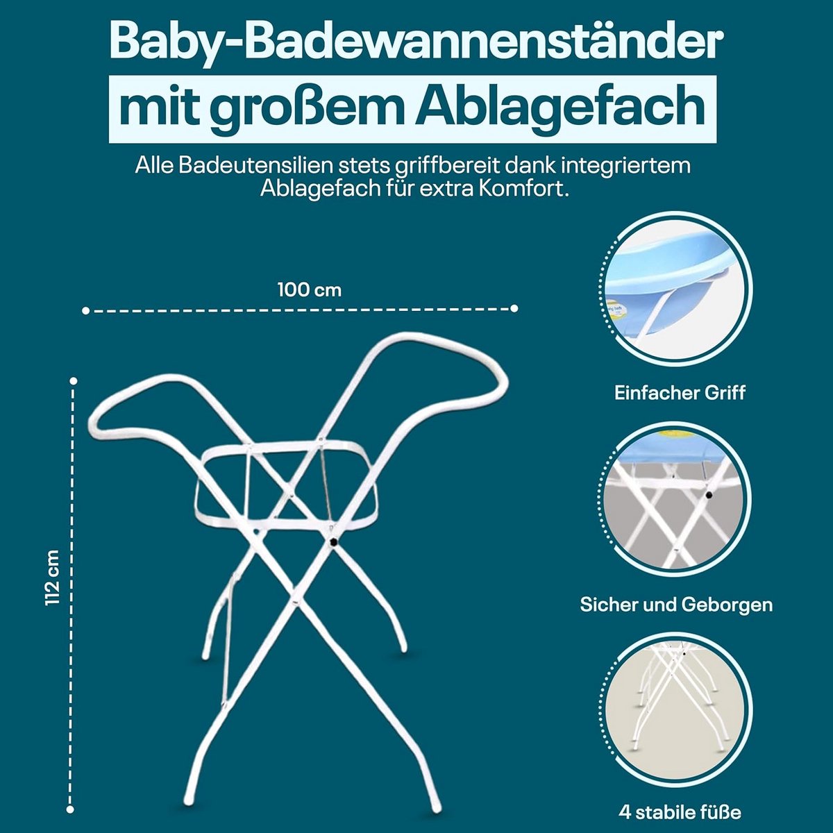 Universele Inklapbare Standaard voor Babybadkuip thumbnail 4